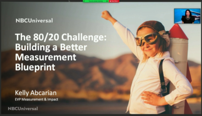 NBCU's Kelly Abcarian Delivers ARF Keynote - The 80/20 Challenge: Building a Better Measurement Blueprint