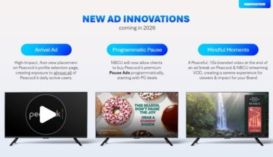 <strong>New Ad Innovations </strong> <br>Click here for more Peacock Ad Innovations